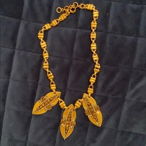 JCrew Statement Necklace Bronze colored Gemstones